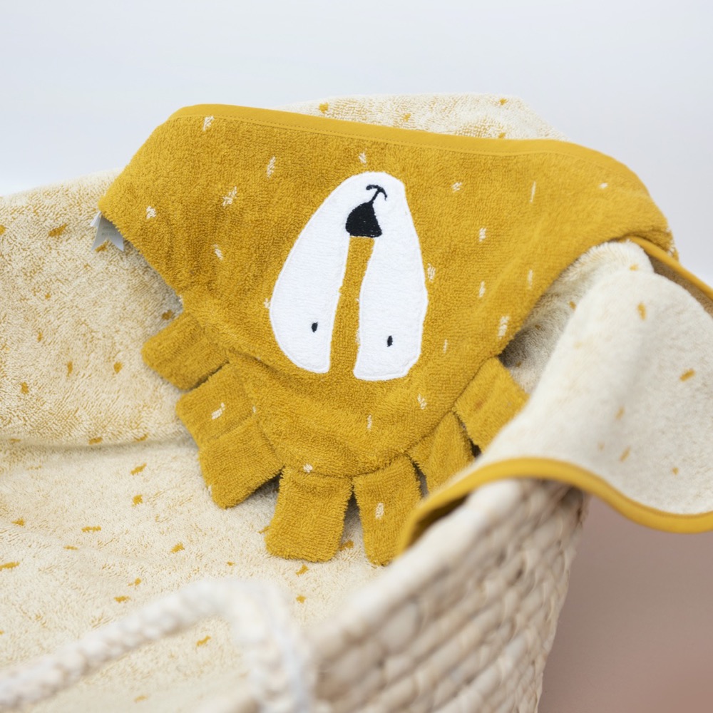 Hooded towel | 75x75cm - Mr. Lion